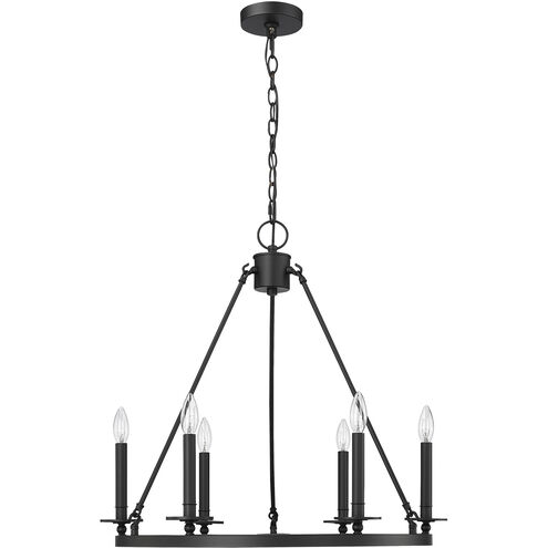 Florence 6 Light 26 inch Matte Black Chandelier Ceiling Light